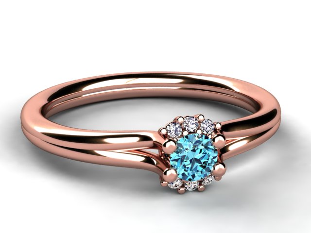 Mother&#39;s Ring With Fine Diamond and One Natural Birthstones* designed by Christopher Michael