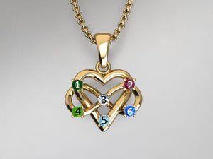6 Stone Infinity Mother's Pendant* Christopher Michael Design