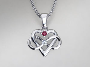 2 Stone Infinity Mother's Pendant* Christopher Michael Design