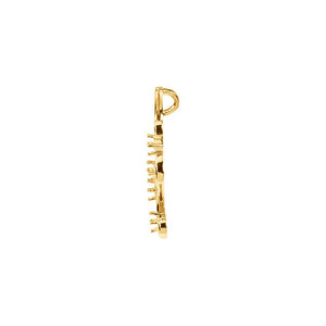 Flowing Drop Mother's Pendant with 4 Natural Birthstones*