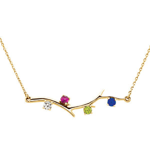 Two Stone Family Branch Necklace*