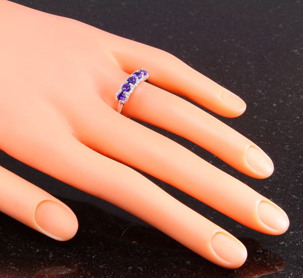 Mother&#39;s Ring With Fine Diamond and 5 Natural Birthstones*  designed by Christopher Michael