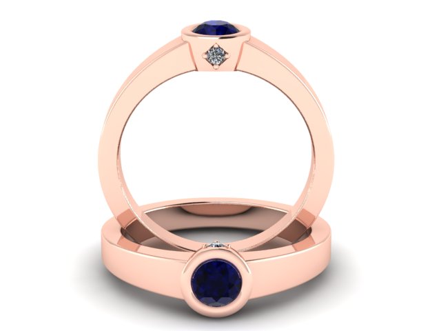 Christopher Michael Design with 1 Bezel Set Gemstones and Diamonds