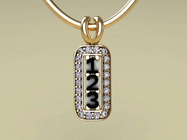 3 Birthstone Mothers Pendant with Diamonds Around by Christopher Michael* - MothersFamilyRings.com