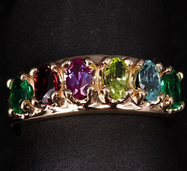 Six Stone Oval Mothers Ring* - MothersFamilyRings.com