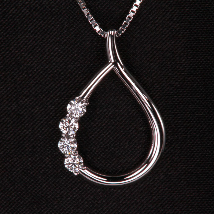 Teardrop Mothers Pendant with 4 Gemstone* - MothersFamilyRings.com