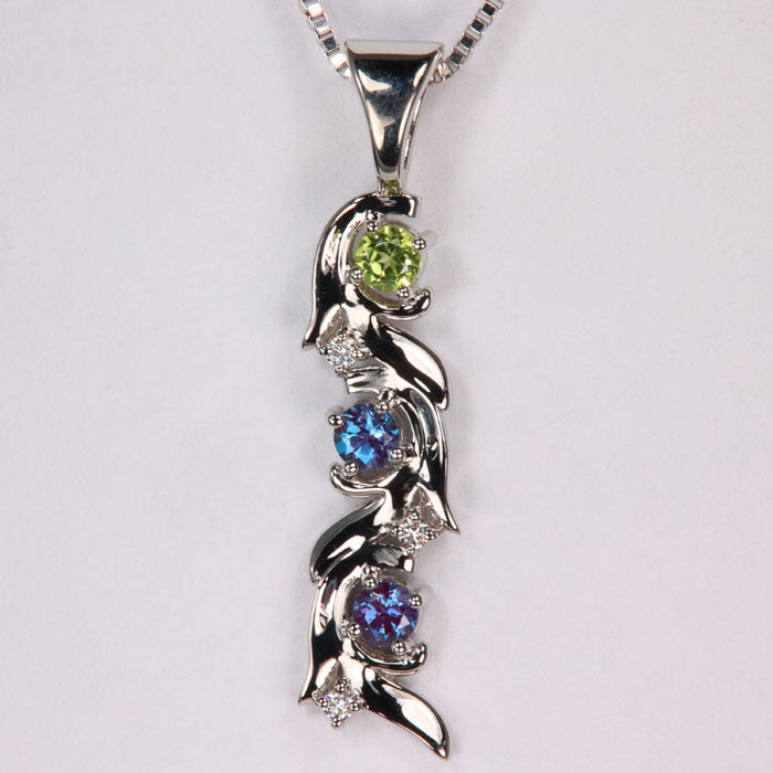 Christopher Michael Vine of Life Pendant with 3 Diamonds