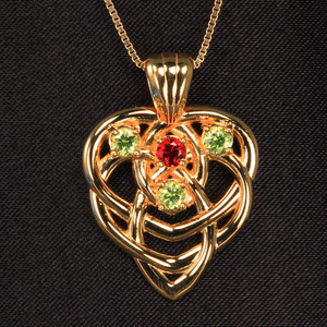 Celtic Mothers Birthstone Pendant 4 Stone Christopher Michael Design