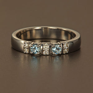 2 Birthstone Christopher Michael Designed Mothers Ring with Fine Diamonds* - MothersFamilyRings.com