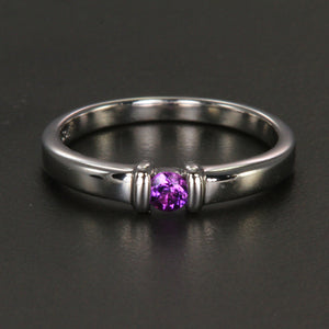 One Birthstone Channel Set Mothers Ring* - MothersFamilyRings.com