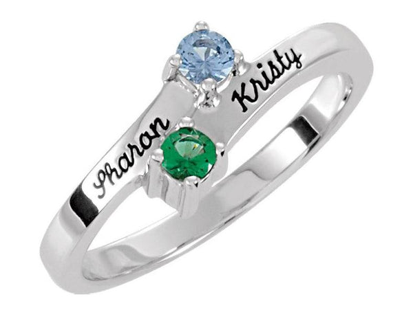 2 Stone Mothers Rings - Gold & Platinum Custom