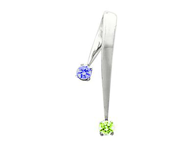 Two Birthstone Drop Mothers Pendant* - MothersFamilyRings.com