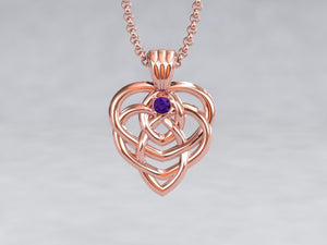 Celtic Mothers Birthstone Pendant One Stone* Christopher Michael Design