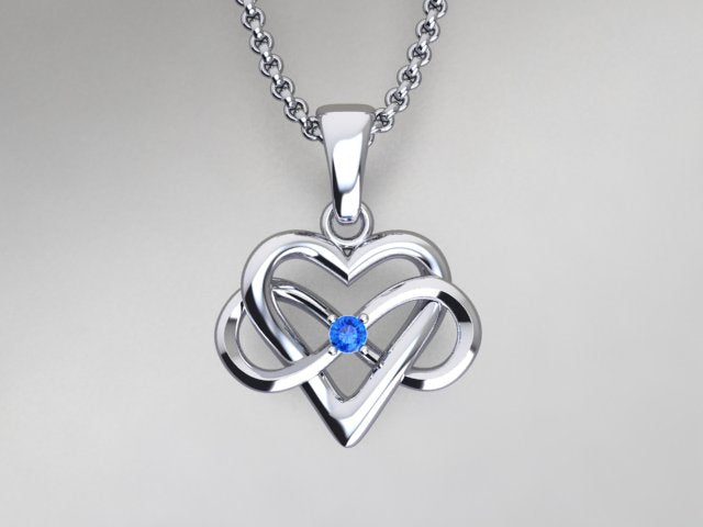 1 Stone Infinity Mother's Pendant* Christopher Michael Design