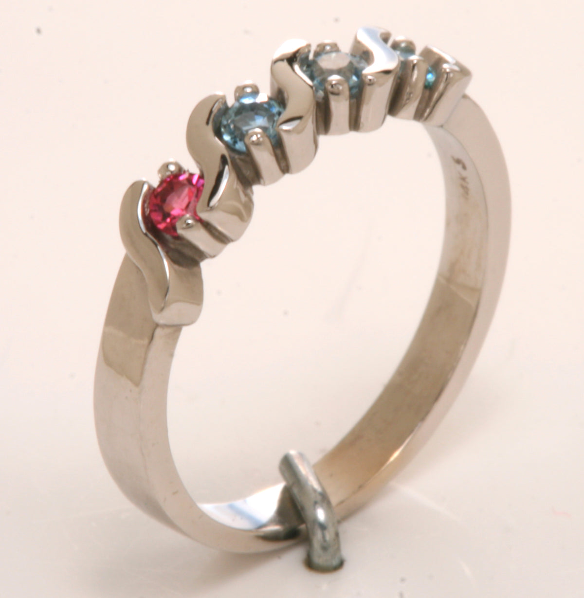 5 Stone S bar Mothers Ring* - MothersFamilyRings.com