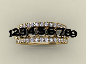 9 Birthstones Mothers Ring Flanked with Fine Diamond* Christopher Michael Design - MothersFamilyRings.com