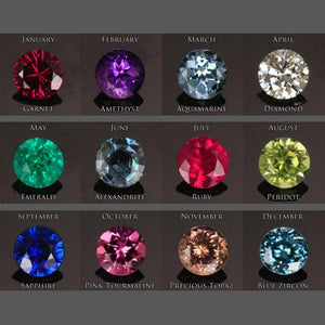 Mother's Ring With Fine Diamond and Two Natural Birthstones* designed by Christopher Michael