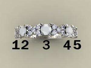 5 Birthstone Mothers Ring With .26 carats of Fine Diamonds by Christopher Michael* - MothersFamilyRings.com