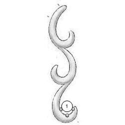 Flowing Drop Mother's Pendant with One Natural Birthstone*
