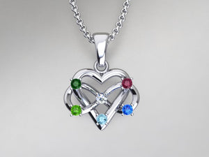6 Stone Infinity Mother's Pendant* Christopher Michael Design