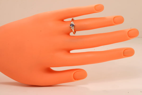 Bezeled One Stone Oval Mothers Ring With Diamond* Designed by Christopher Michael - MothersFamilyRings.com