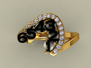 Six Birthstone Custom Mothers Ring With Fine Cut Diamonds* by Christopher Michael