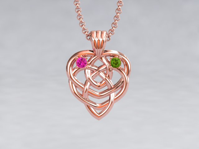 Cubic Zirconia Infinity Necklace With 4 Heart Birthstones – BIRTHSTONES  JEWELRY INC