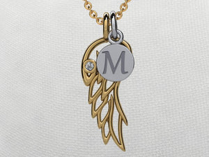 Angel Wing Pendant 14 kt. gold*