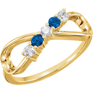 5 Stone Infinity Mothers Ring*
