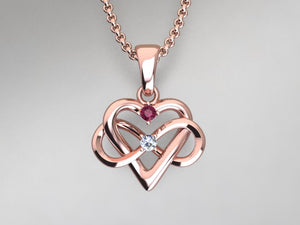 2 Stone Infinity Mother's Pendant* Christopher Michael Design