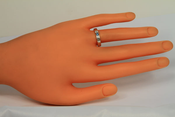 Our Most Popular Mothers ring  with Three Larger 3.5 mm Gems by Christopher Michael*