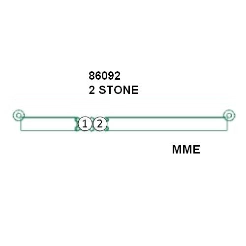 Bar Necklace for Mom 2 Stone (3 stone Pictured)*