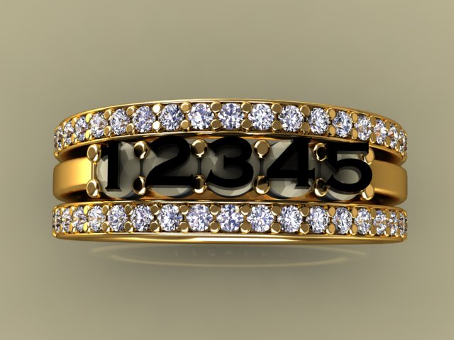 5 Birthstones Mothers Ring Flanked with Fine Diamond* Christopher Michael Design - MothersFamilyRings.com