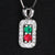 2 Birthstone Mothers Pendant with Diamonds Around by Christopher Michael* - MothersFamilyRings.com