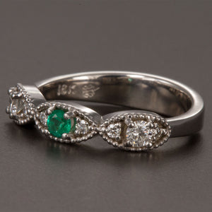3 Birthstone Mothers Ring by Christopher Michael with Fine Cut Diamonds* - MothersFamilyRings.com